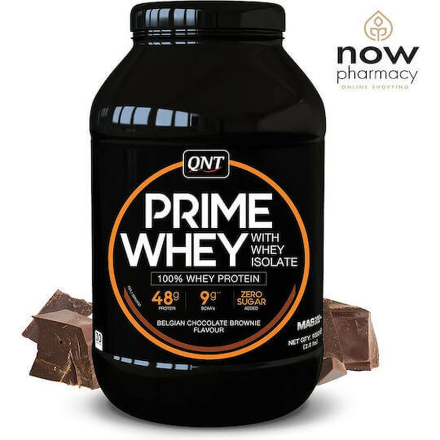 QNT Prime Whey Сывороточный протеин Сывороточный протеин без глютена со вкусом бельгийского шоколада Брауни 908гр: цены и характеристики