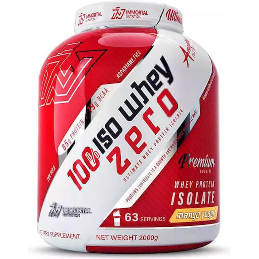 Immortal Nutrition 100% Iso Whey Нульовий сироватковий протеїн без лактози з йогуртом зі смаком манго 2 кг: ціни та характеристики