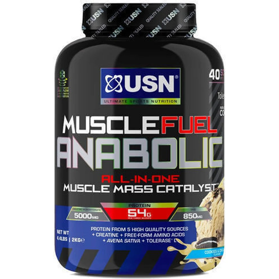USN Muscle Fuel Анаболічне м'язове паливо з креатином та ароматизованим печивом і вершками 2 кг: ціни та характеристики