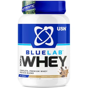 USN Bluelab 100% Whey Premium Whey Protein Сывороточный протеин со вкусом печенья и сливок 908 гр.
