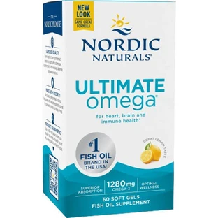 Nordic Naturals Ultimate Omega риб'ячий жир 1280 мг 60 м'яких гелів Лимон