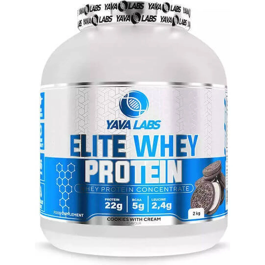Yava Labs Elite Whey Protein Печиво зі смаком сироваткового протеїну Yava Labs Elite Whey Protein Печиво зі смаком вершків 2 кг: ціни та характеристики