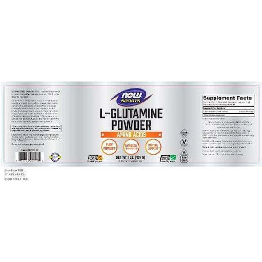 Now Foods L-Глютамин 454гр неароматизированный: цены и характеристики