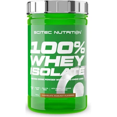 Scitec Nutrition 100% Whey Isolate Сироватковий протеїн Scitec Nutrition 100% Whey Isolate Сироватковий протеїн без глютену зі смаком шоколадного фундука 700гр: ціни та характеристики