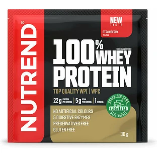 Nutrend 100% сироватковий протеїн Nutrend 100% сироватковий протеїн без глютену зі смаком полуниці 30гр