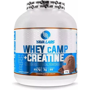 Yava Labs Whey Camp + креатин Сироватковий протеїн з креатином та смаком шоколадного морозива 2 кг
