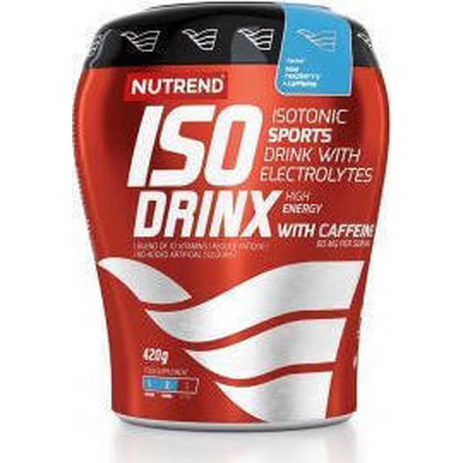 Nutrend IsoDrinx Ізотонічний спортивний напій з електролітами та кофеїном Blue Raspberry 420гр: ціни та характеристики