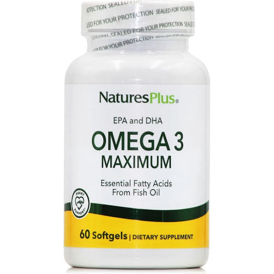 Nature's Plus Omega 3 Maximum Fish Oil 60 софтгелей: цены и характеристики