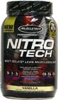 MuscleTech Nitro Tech 100% Whey Gold Сывороточный протеин с креатином без глютена со вкусом ванильного крема 908гр