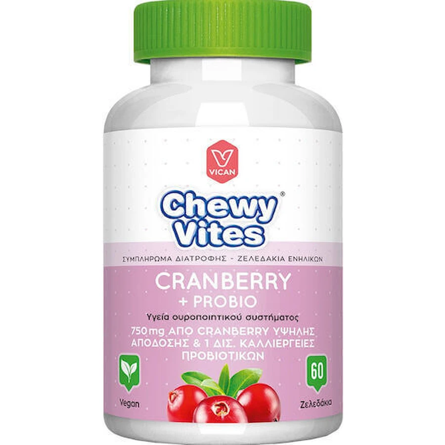 Желейні цукерки Vican Chewy Chewy Vites Журавлина та пробіотики Probio 60: ціни та характеристики
