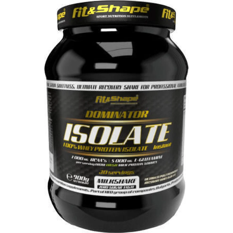 Fit & Shape Dominator Изолят сывороточного протеина со вкусом молочного коктейля 900 гр.: цены и характеристики