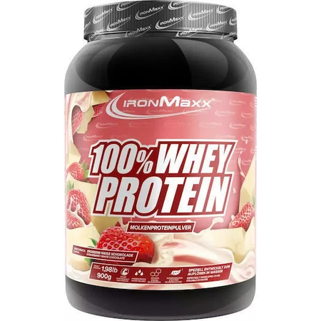 IronMaxx 100% Whey Protein Сывороточный протеин со вкусом белого шоколада и клубники 900 гр.: цены и характеристики