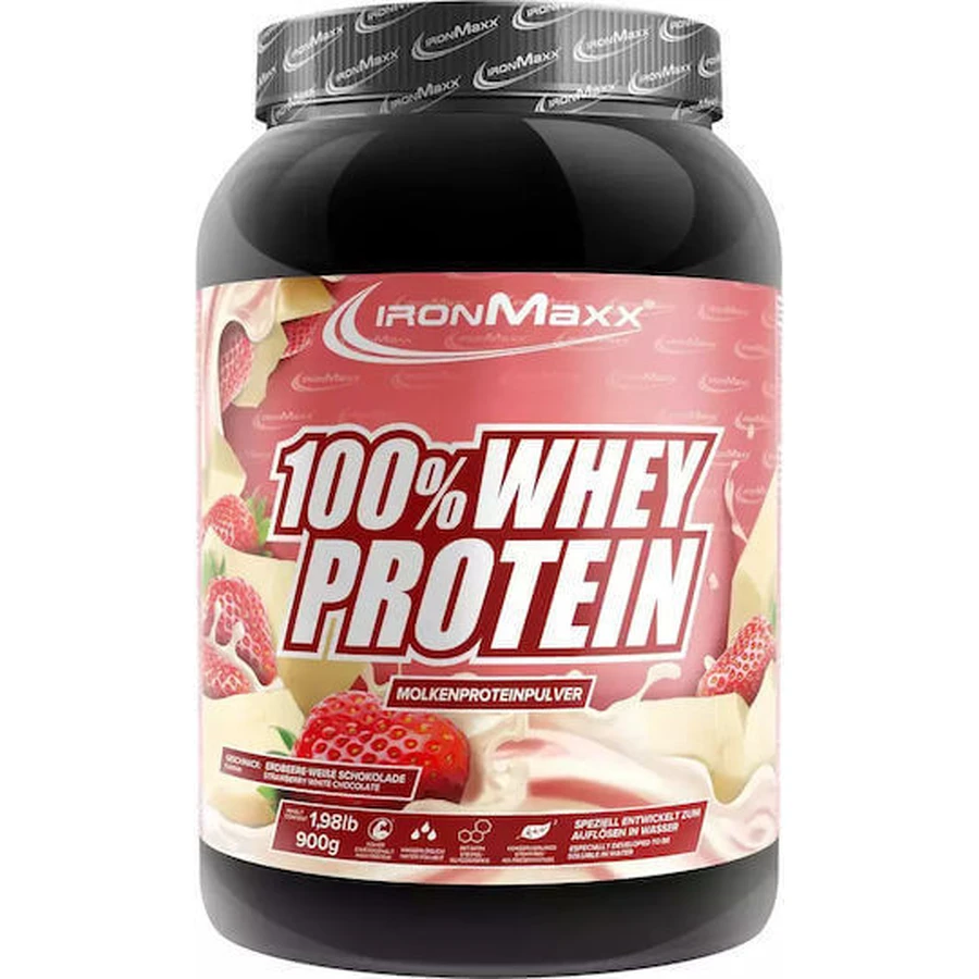 IronMaxx 100% Whey Protein Сывороточный протеин со вкусом белого шоколада и клубники 900 гр.: цены и характеристики