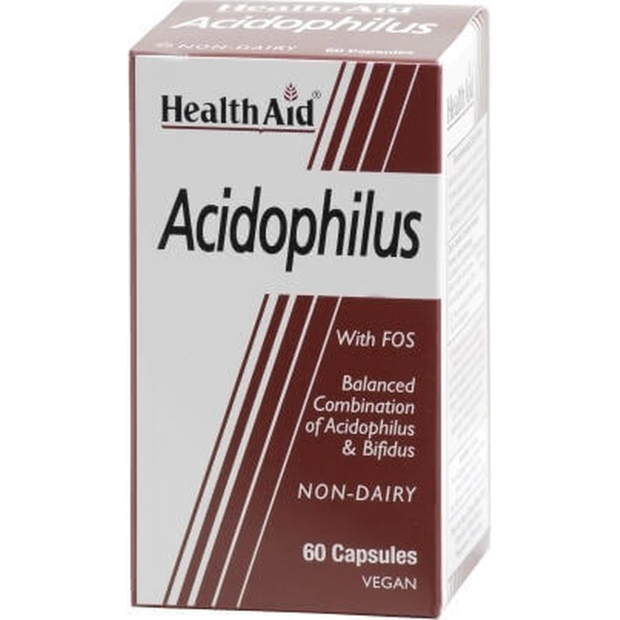 Health Aid Ацидофілін з пробіотиком FOS 60 капс.: ціни та характеристики