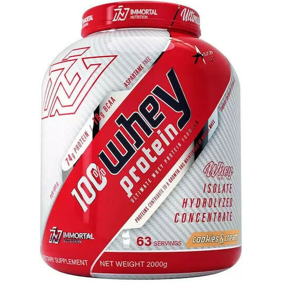 Immortal Nutrition 100% сывороточный протеин Сывороточный протеин со вкусом сывороточного протеина Печенье и крем 2 кг: цены и характеристики