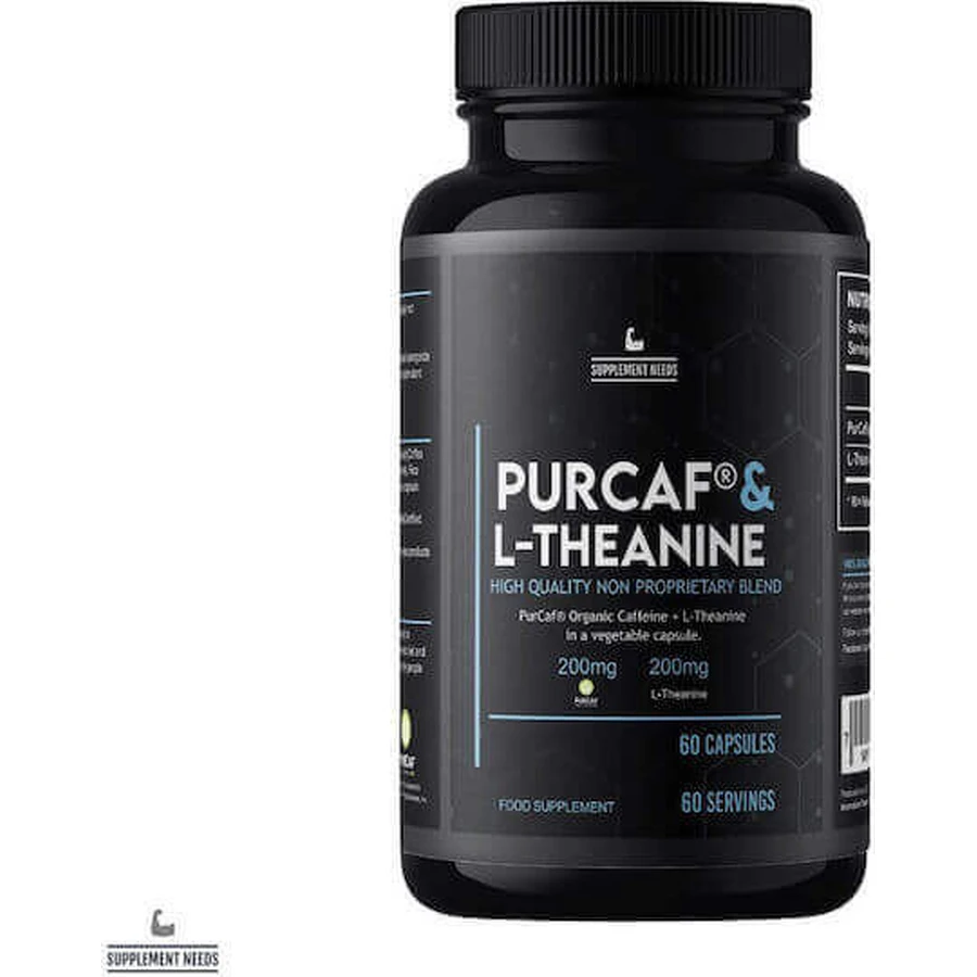 Supplement Needs Purcaf & L-theanine 200mg 60 Capsules: цены и характеристики