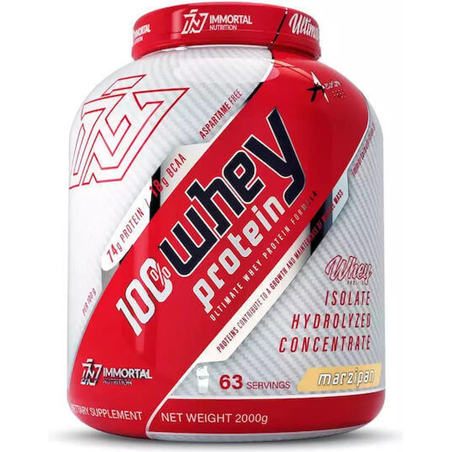 Immortal Nutrition 100% Whey Protein Сироватковий протеїн зі смаком марципану 2 кг: ціни та характеристики