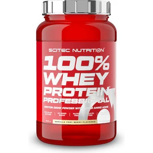 Scitec Nutrition 100% Whey Protein Професійний сироватковий протеїн Сироватковий протеїн без глютену з ванільним дуже ягідним смаком 920гр
