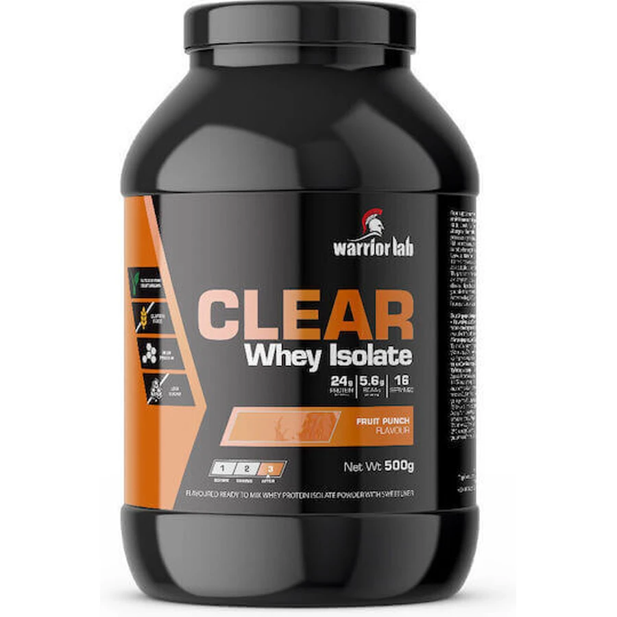 Ізолят сироваткового протеїну Warrior Lab Clear Whey без глютену зі смаком фруктового пуншу 500гр: ціни та характеристики