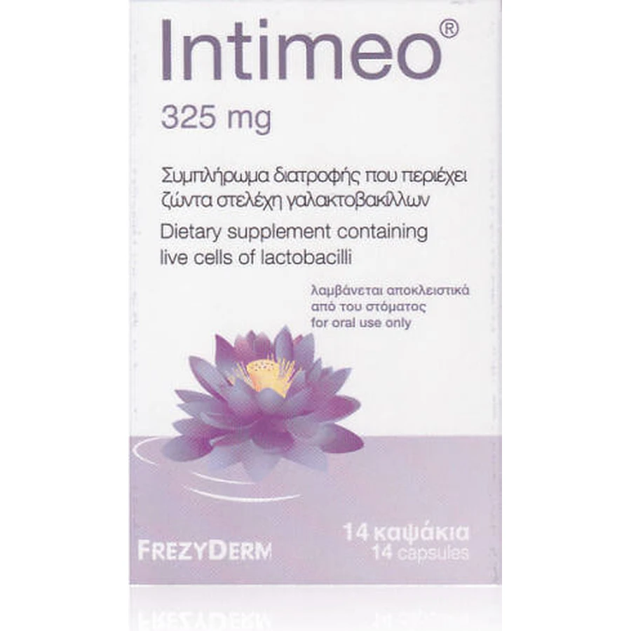 Frezyderm Intimeo Интимный пробиотик 325 мг 14 капс: цены и характеристики
