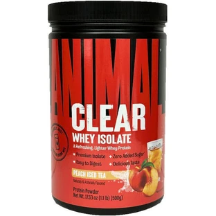 Animal Clear Whey Protein Isolate Изолят сывороточного протеина без глютена со вкусом персикового мороженого 500гр