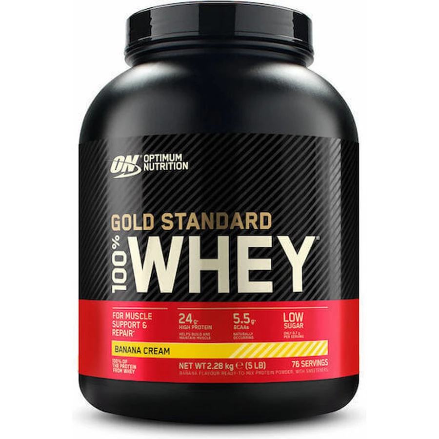 Optimum Nutrition Gold Standard 100% сывороточный протеин со вкусом бананового крема 2,27 кг: цены и характеристики