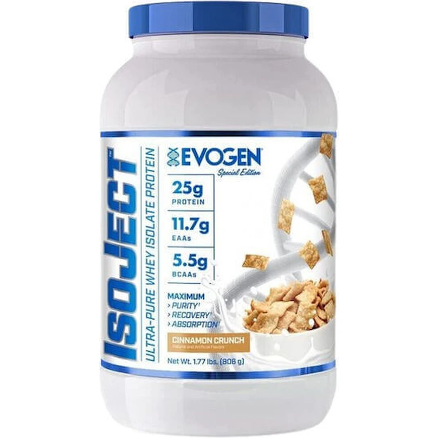 Сироватковий протеїн Evogen IsoJect зі смаком кориці та хрускоту 858гр: ціни та характеристики
