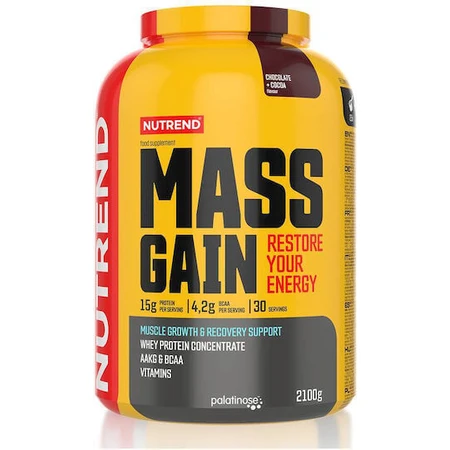 Сироватковий протеїн Nutrend Mass Gain зі смаком шоколаду та какао 2.25кг: ціни та характеристики