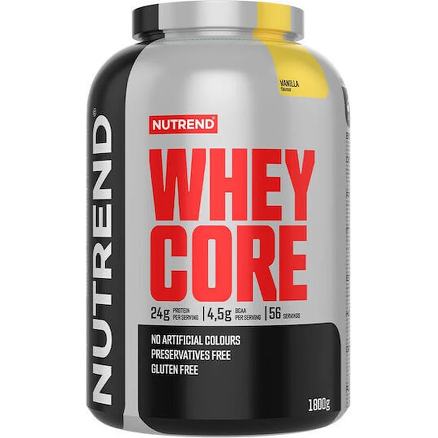 Nutrend Whey Core Whey Protein Сироватковий протеїн без глютену з ванільним смаком 1,8 кг: ціни та характеристики