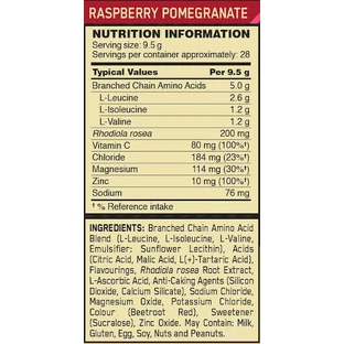 Optimum Nutrition Gold Standard BCAA 266gr Raspberry Pomegranate