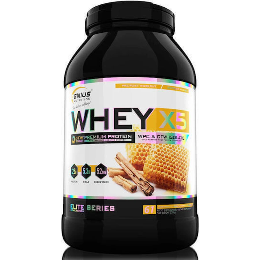 Genius Nutrition Whey-X5 Сывороточный протеин со вкусом ванили и меда 2 кг: цены и характеристики