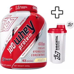Immortal Nutrition 100% сироватковий протеїн 2000гр ваніль та шейкер