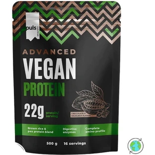 Puls Nutrition Advanced Vegan без лактозы со вкусом шоколадного фундука 500 гр.