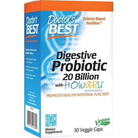 Doctor's Best Digestive Пробиотик для пищеварения 30 растительных капсул: цены и характеристики