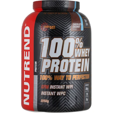 Nutrend 100% сывороточный протеин Whey Protein Whey Protein Gluten Free со вкусом шоколада и кокоса 2,25 кг: цены и характеристики