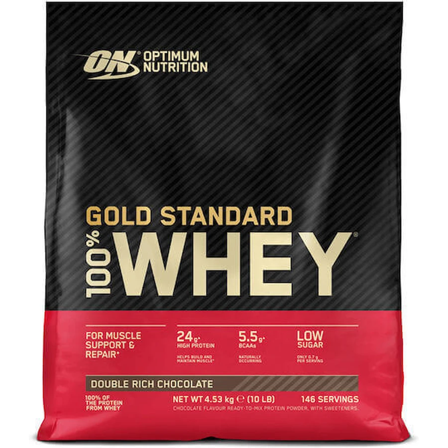 Optimum Nutrition Gold Standard 100% сироватковий протеїн зі смаком подвійного насиченого шоколаду 4,53 кг: ціни та характеристики