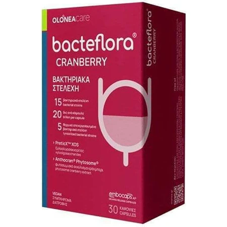 Olonea BacteFlora журавлинний пробіотик 30 рослинних капсул: ціни та характеристики