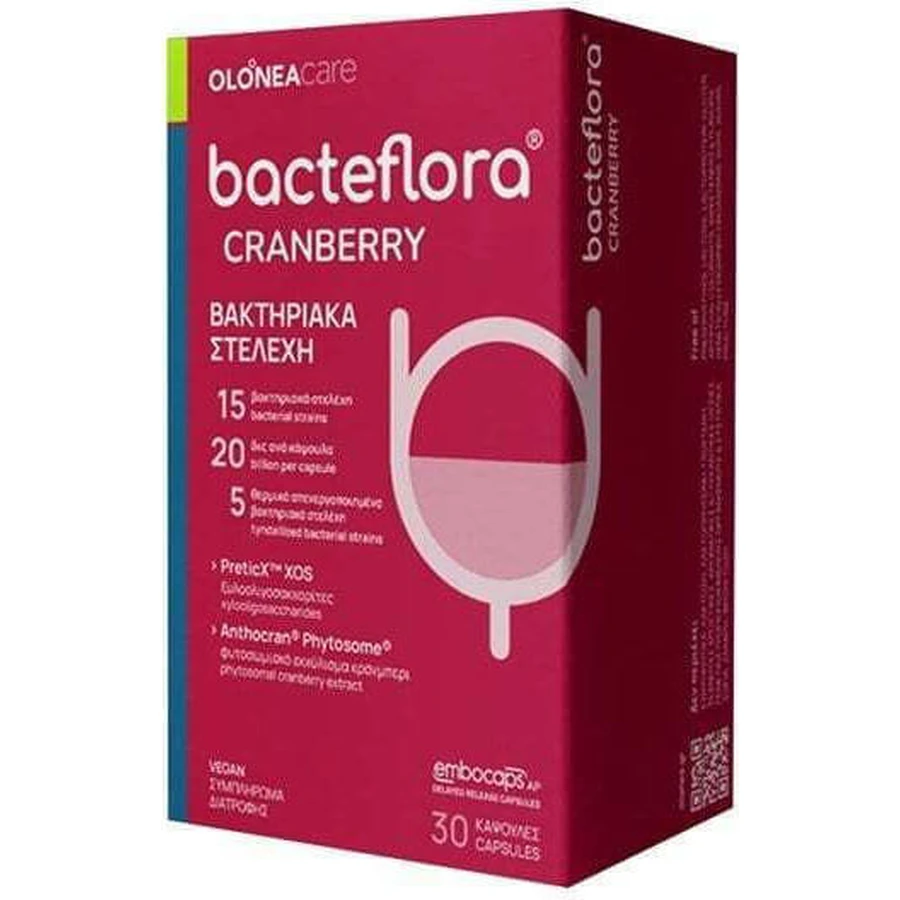 Olonea BacteFlora журавлинний пробіотик 30 рослинних капсул: ціни та характеристики