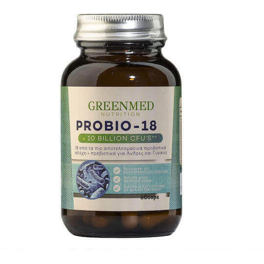Пробіотики GreenMed Probio-18 60 капс.: ціни та характеристики
