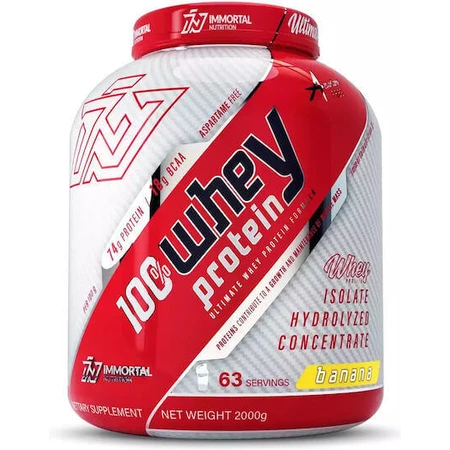 Immortal Nutrition 100% сывороточный протеин Сывороточный протеин со вкусом банана 2 кг: цены и характеристики
