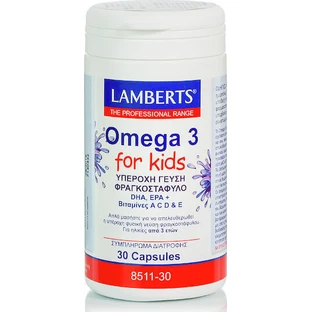 Lamberts Omega 3 For Kids Berry Bursts Fish Oil Подходит для детей 30 капс Грейпфрут