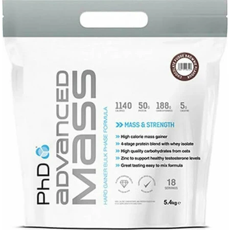PhD Mass & Strength Удосконалена маса з креатином та смаком розкішної ванілі 5,4 кг: ціни та характеристики