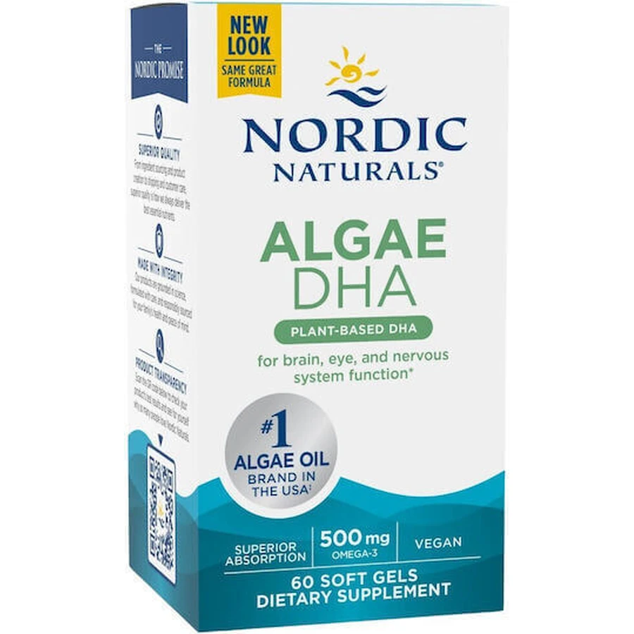 Водорості Nordic Naturals ДГК 500 мг 60 м'яких гелів без смаку: ціни та характеристики