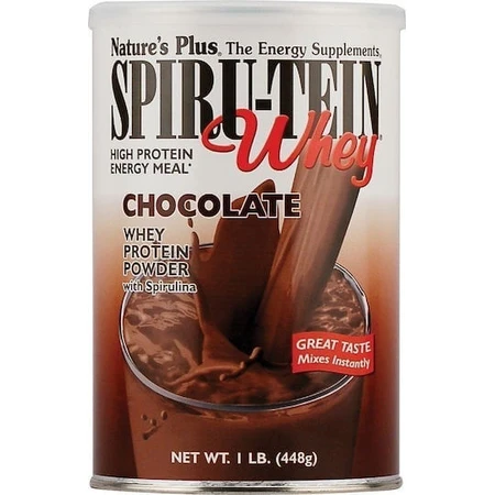 Nature's Plus Spiru-Tein Whey Shake Сироватковий протеїн без глютену з шоколадним смаком 448гр: ціни та характеристики