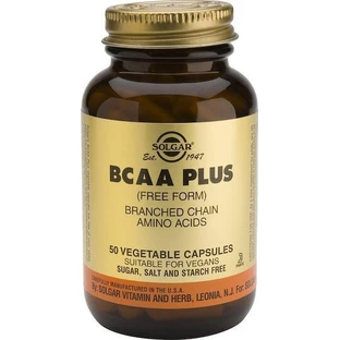 Solgar BCAA Plus 50 травяных капсул без ароматизаторов