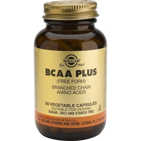 Solgar BCAA Plus 50 травяных капсул без ароматизаторов: цены и характеристики