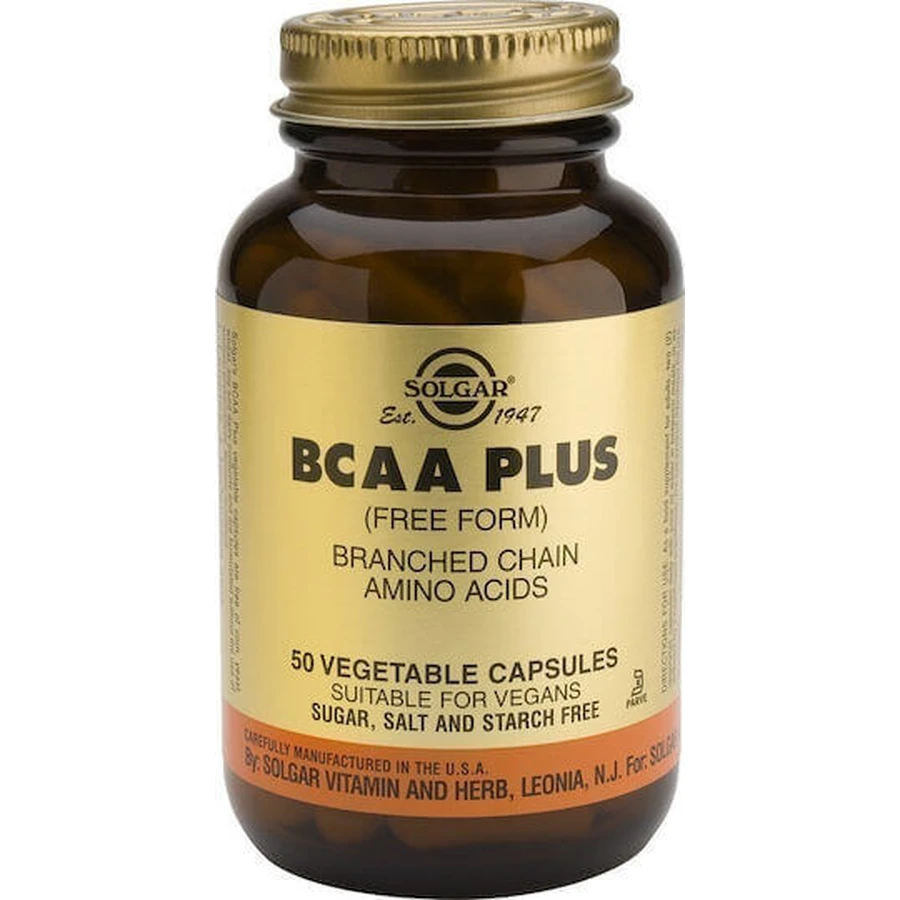 Solgar BCAA Plus 50 травяных капсул без ароматизаторов: цены и характеристики
