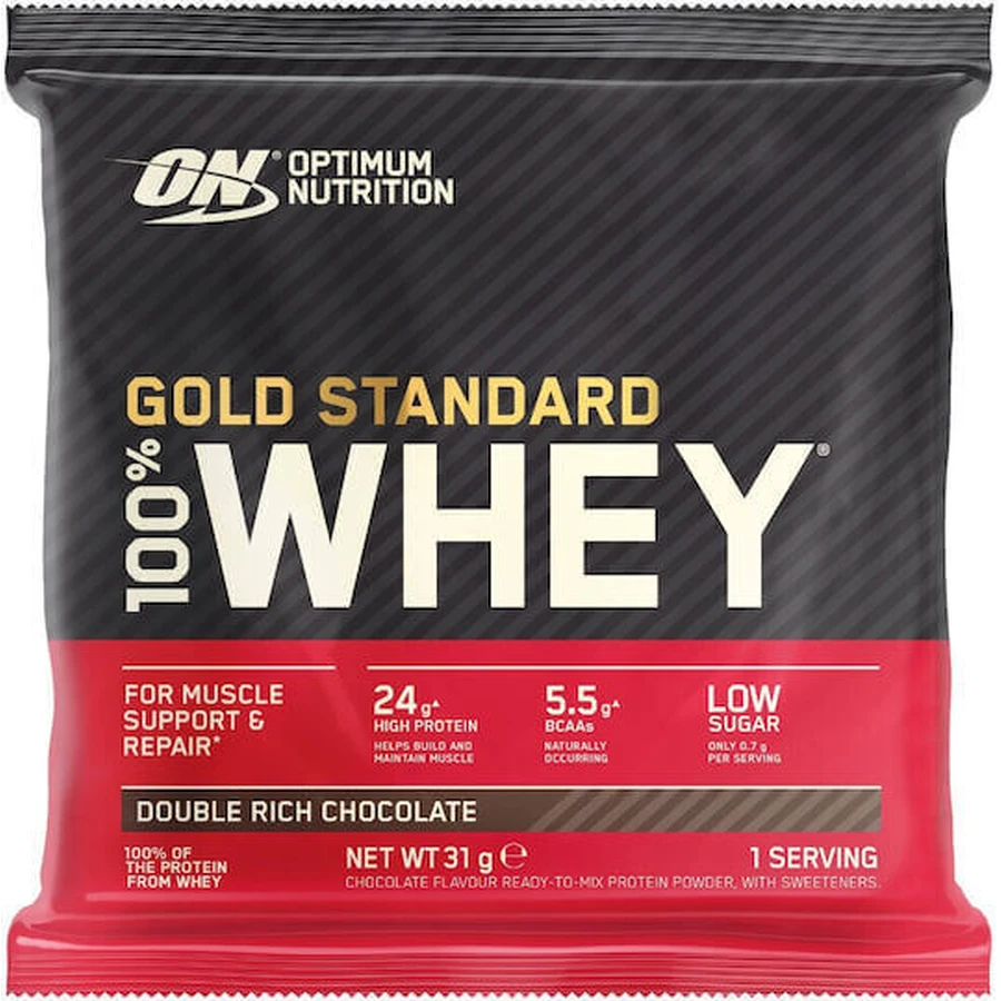 Optimum Nutrition Gold Standard 100% сывороточный протеин со вкусом шоколада Double Rich Chocolate 31гр: цены и характеристики