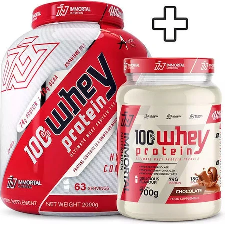 Immortal Nutrition 100% сироватковий протеїн 2000гр молочного шоколаду та 700гр молочного шоколаду: ціни та характеристики