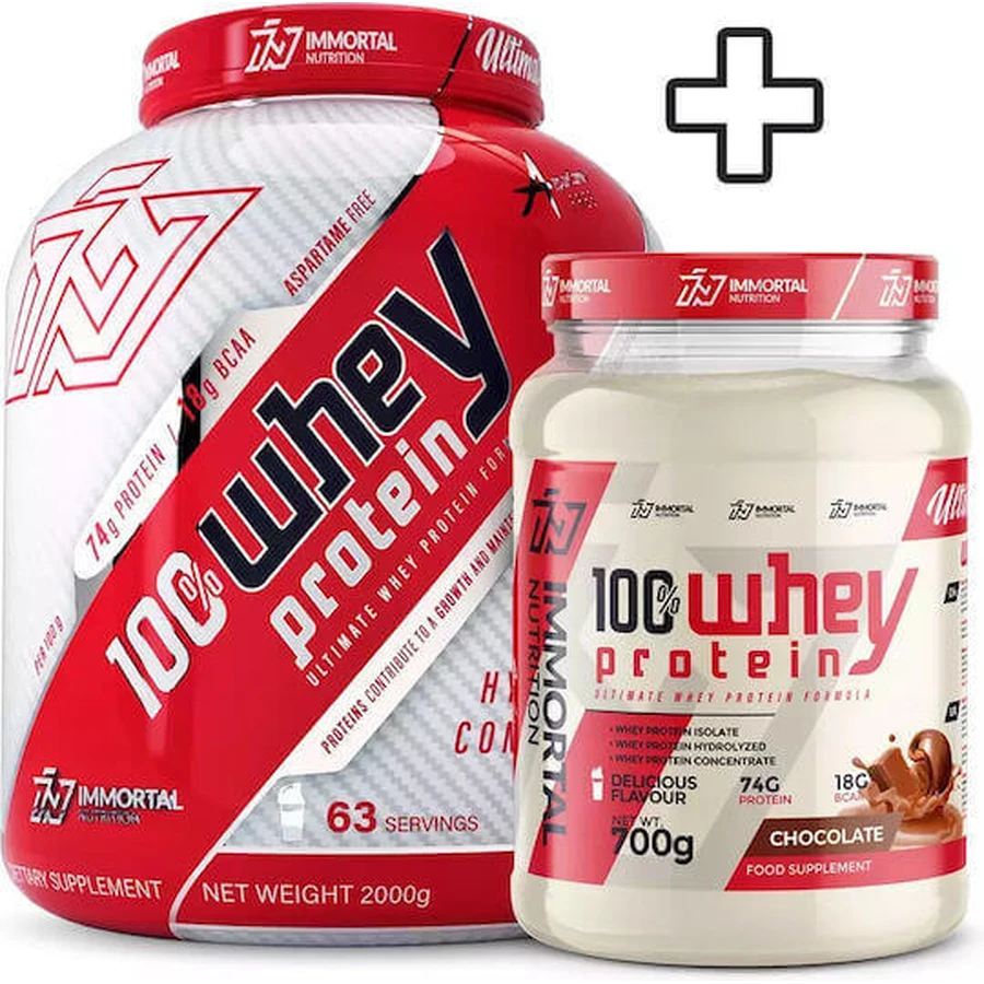 Immortal Nutrition 100% сироватковий протеїн 2000гр молочного шоколаду та 700гр молочного шоколаду: ціни та характеристики